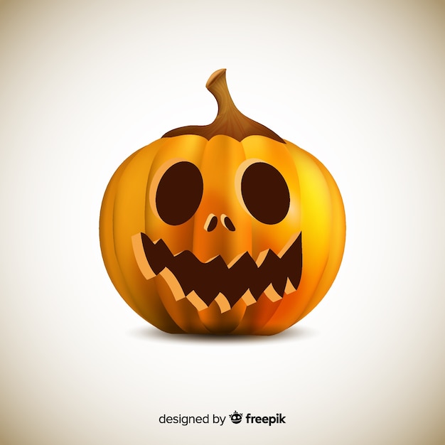 Detailed isolated halloween pumpkin