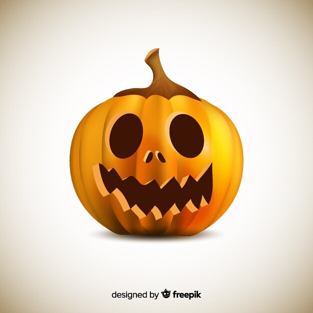 Detailed isolated halloween pumpkin