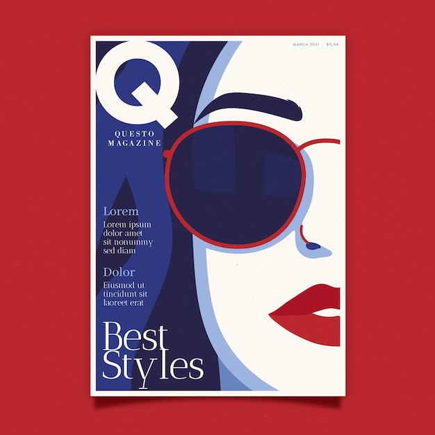 Detailed magazine cover with best styles