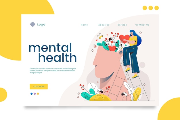 Detailed mental health landing page