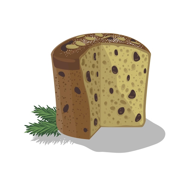 Free Vector detailed panettone concept