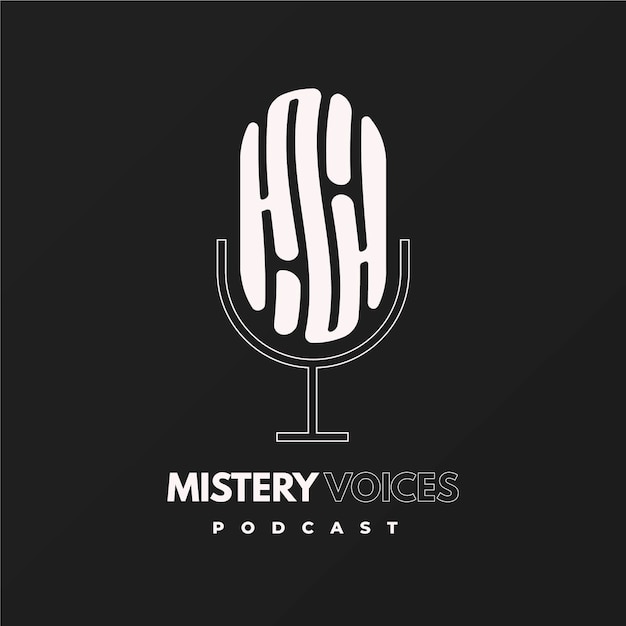 Detailed podcast logo template