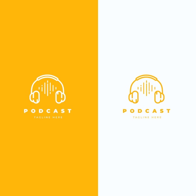 Detailed podcast logo template