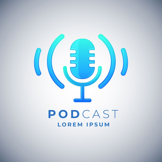 Detailed podcast logo template