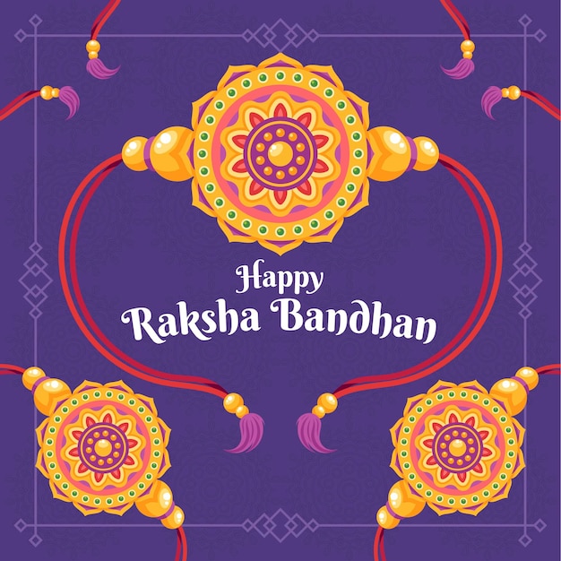 Free vector detailed raksha bandhan illustration