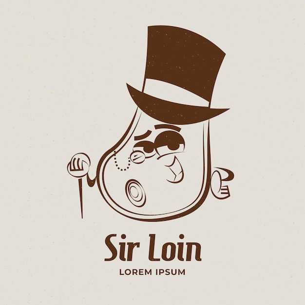 Detailed retro cartoon restaurant logo