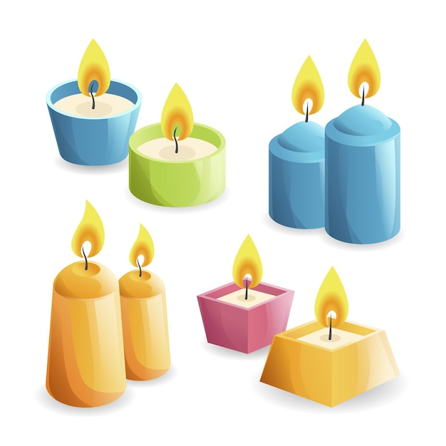 Detailed scented candle pack