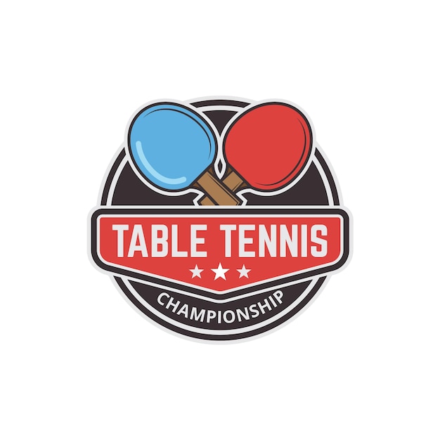 Detailed table tennis logo