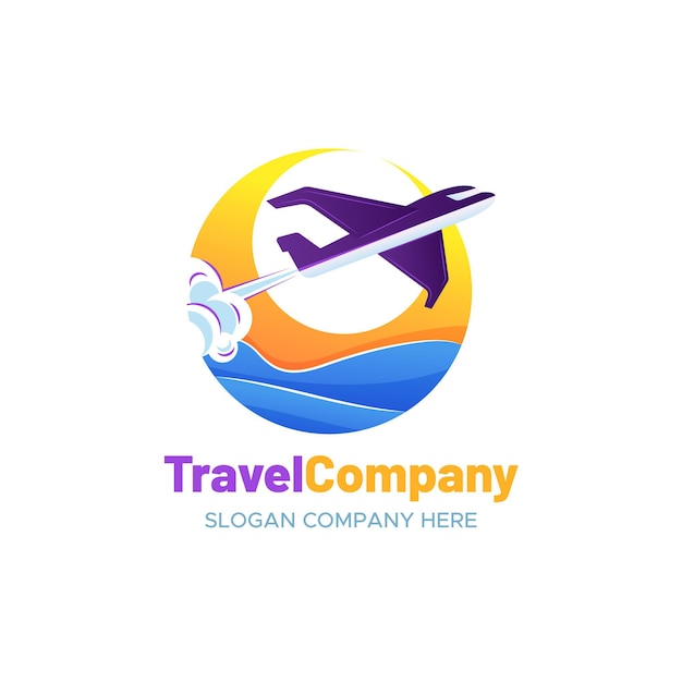 Detailed travel logo concept