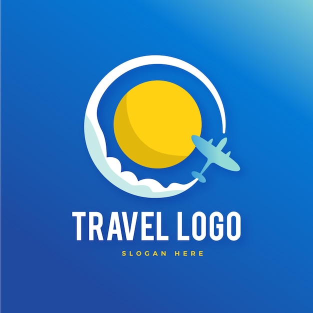 Detailed travel logo style