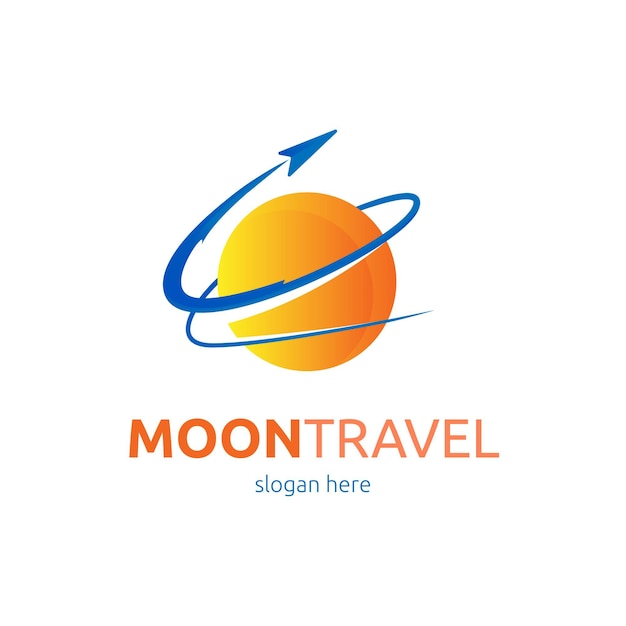 Detailed travel logo with slogan placeholder