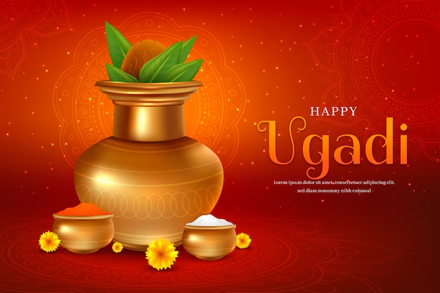 Detailed ugadi illustration