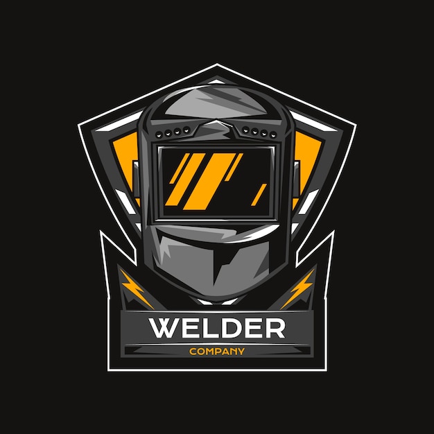 Free vector detailed welder logo template