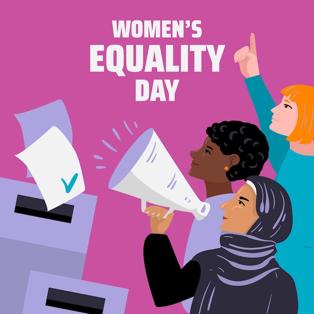 Free Vector detailed women's equality day illustration