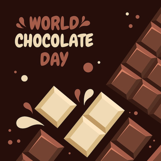 Free Vector detailed world chocolate day illustration