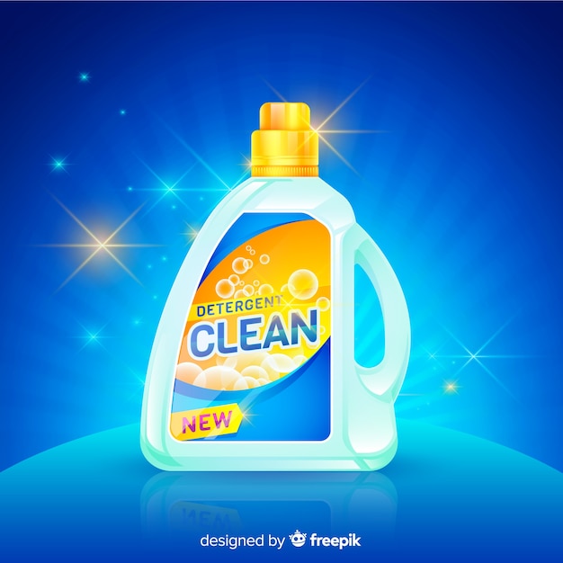 Detergent advertisement with realistic design