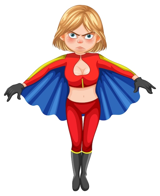 Free vector determined female superhero illustration