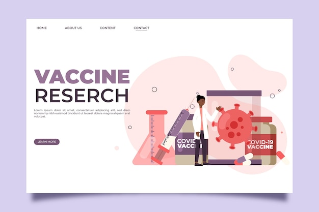 Development of coronavirus treatment landing page