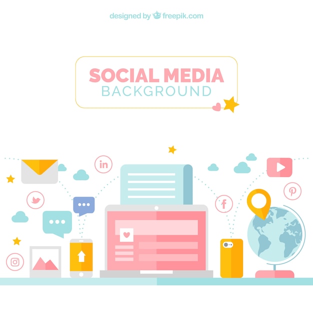 Device background with social networking elements