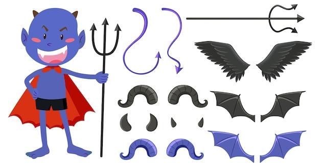 Free vector devil and angel design elements