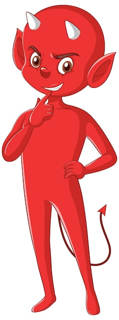 Free Vector devil cartoon character on white background