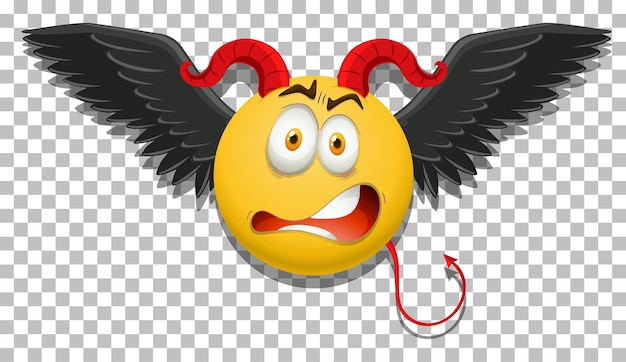 Free Vector devil emoticon with facial expression