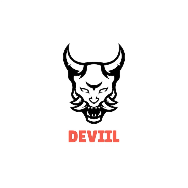 Free vector devil simple mascot logo design illustration