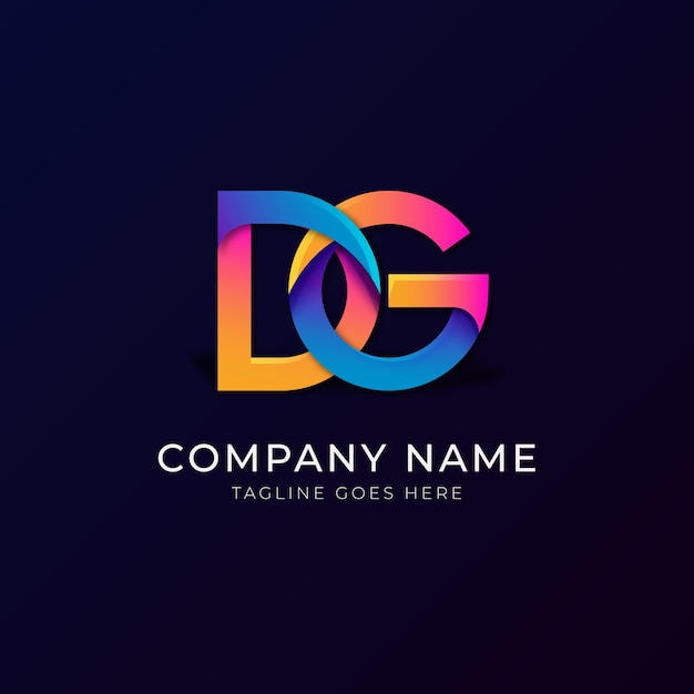 Free Vector dg logo design template