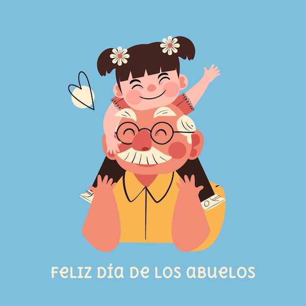 Free vector dia de los abuelos celebration illustration