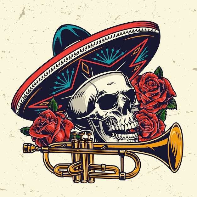 Free Vector dia de los muertos colorful concept