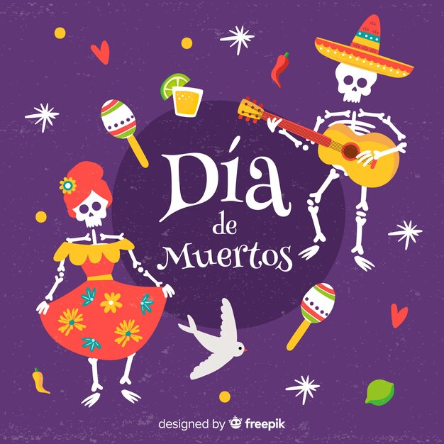 Dia de muertos background concept