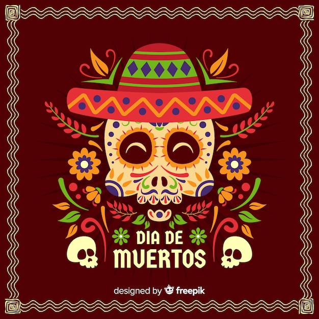 Dia de muertos background concept