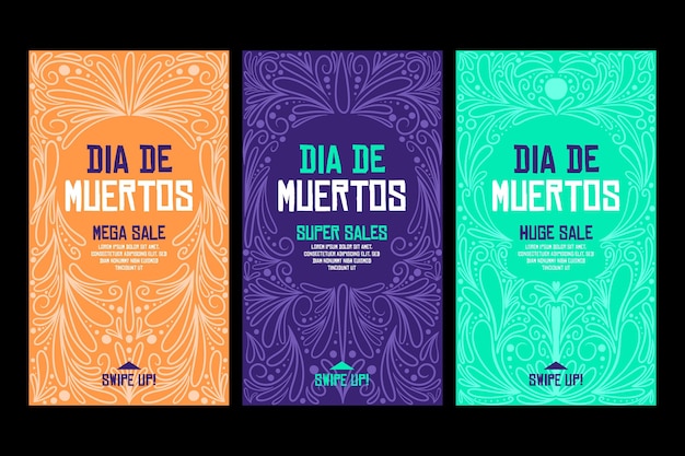 Día de muertos instagram stories collection