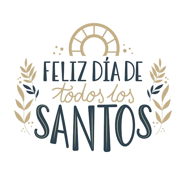 Dia de todos los santos lettering