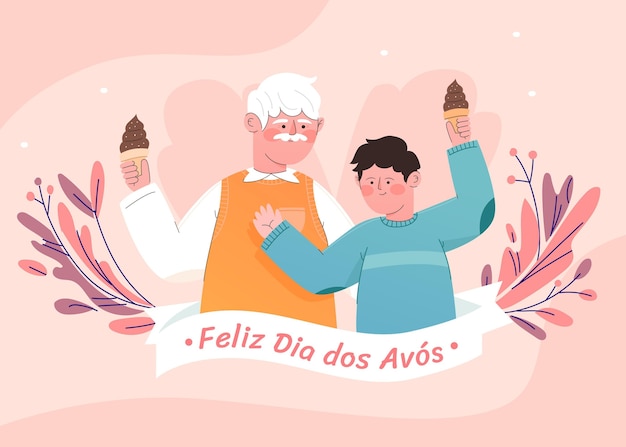 Free vector dia dos avos celebration illustration