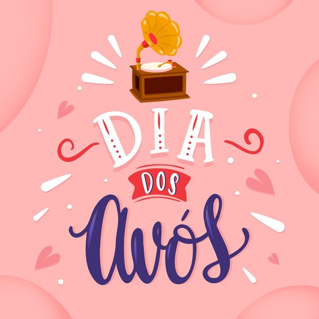 Dia dos avos lettering