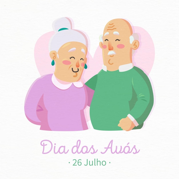 Dia dos avós with older couple