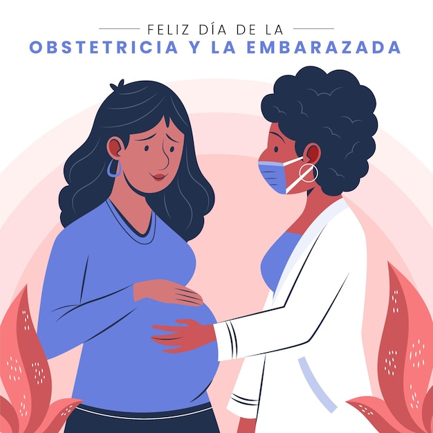 Dia internacional de la obstetricia y la embarazada illustration