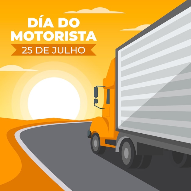 Free Vector dia do motorista celebration illustration