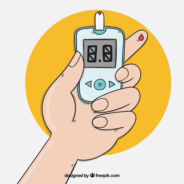 Diabetes testing blood background