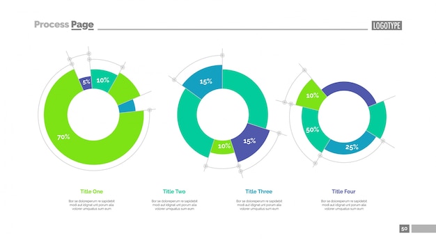 Diagrams with percent data slide template