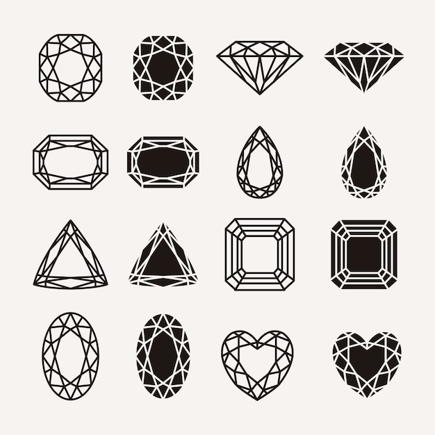 Free Vector diamond icons