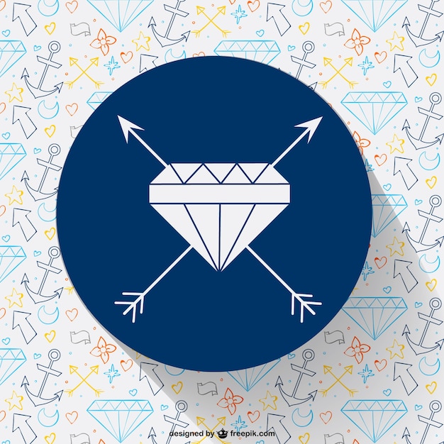 Free Vector diamond with arrows