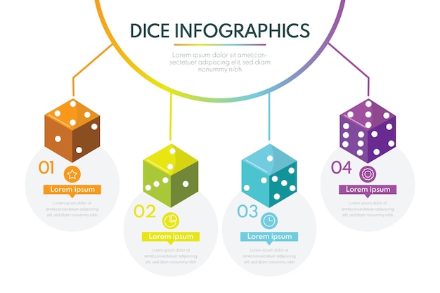 Dice infographic template