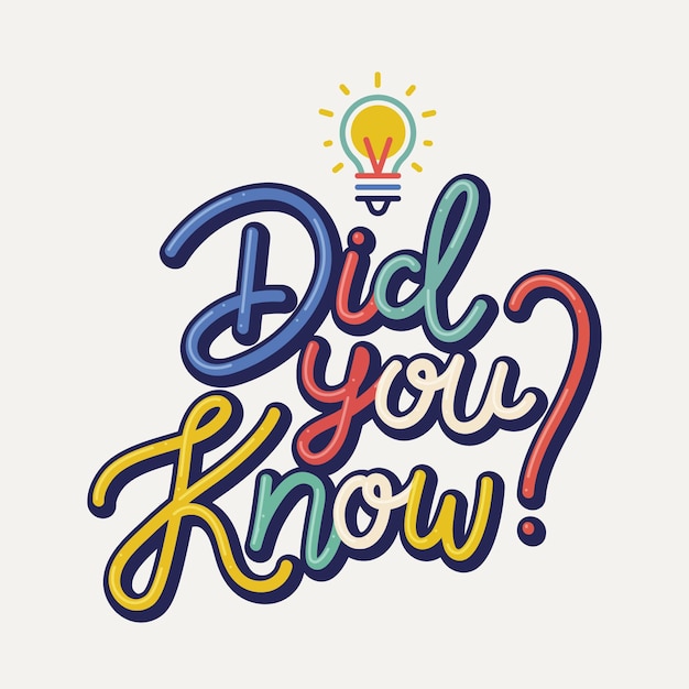 Free Vector did you know...? lettering concept