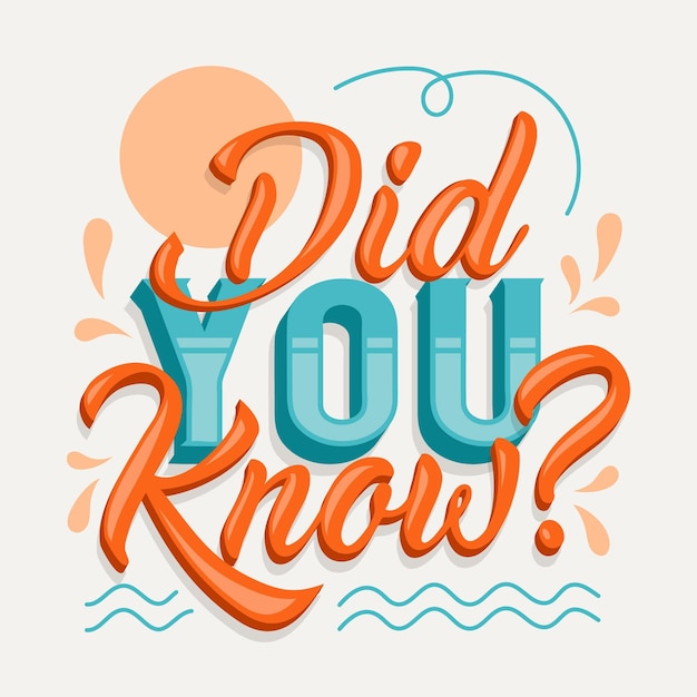 Free vector did you know...? lettering concept