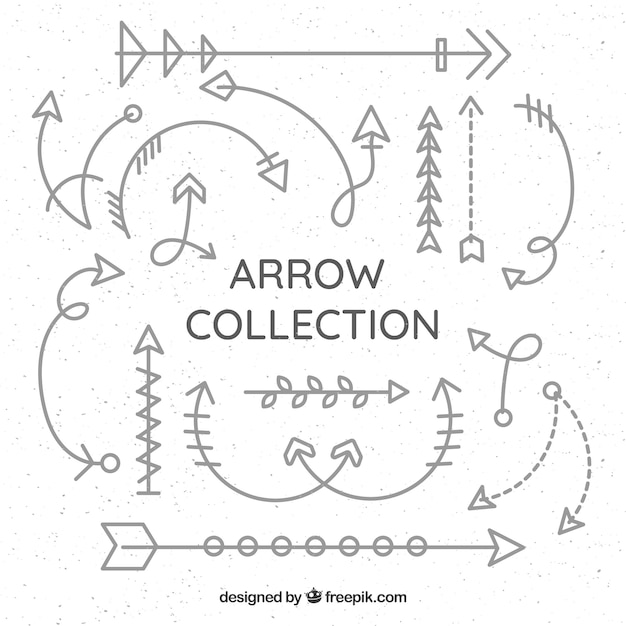 Free vector different arrows collection to mark