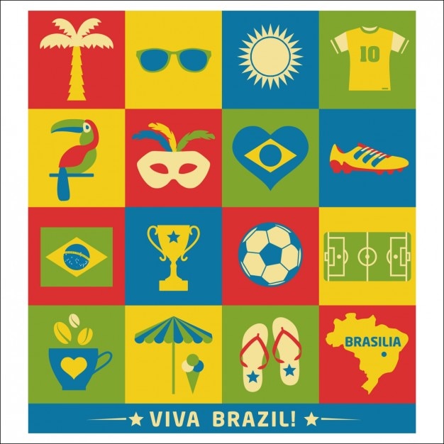 Free Vector different brazil elements