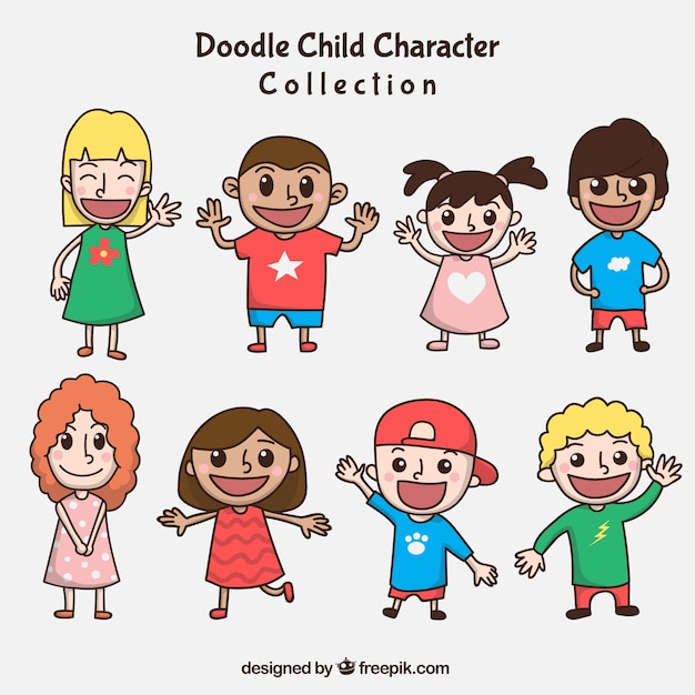 Different characters to celebrate children's day