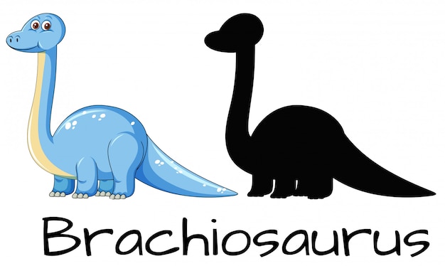 Free vector different design of brachiosaurus dinosaur